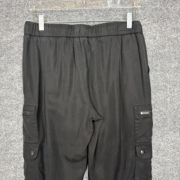 Banana Republic Pants Womens MP Petite Medium Black Drawstring Cargo Crop Jogger - Picture 10 of 11